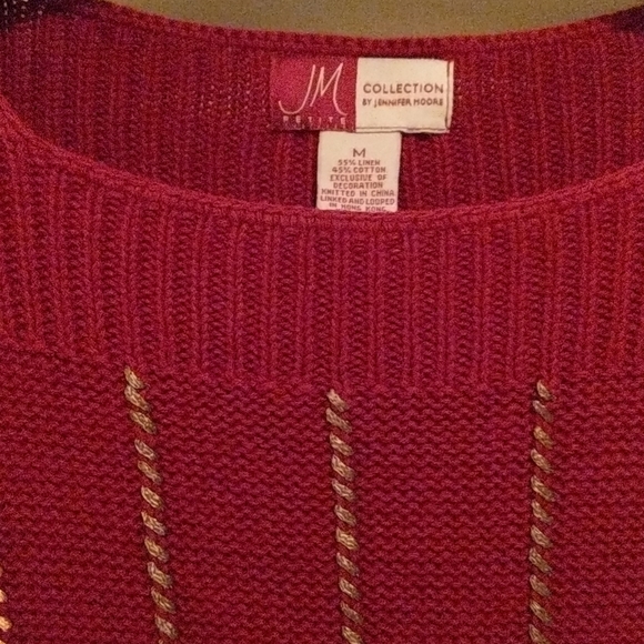 JM Collection med cotton short sleeve sweater - Picture 7 of 7